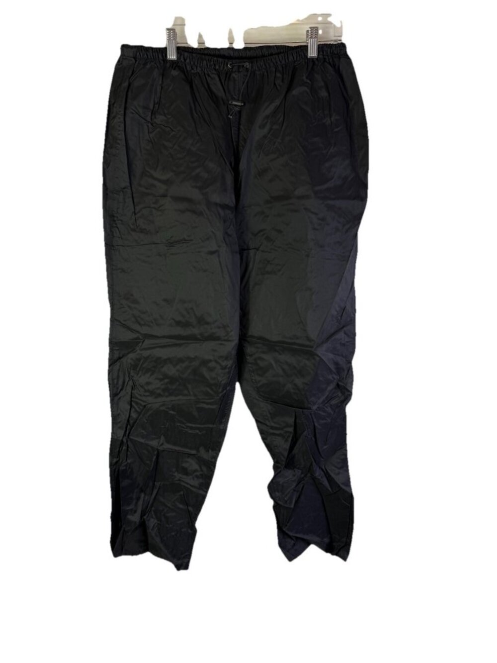 Vintage 90s L.L. Bean Nylon Soft Shell Rain Pants Pull On Black